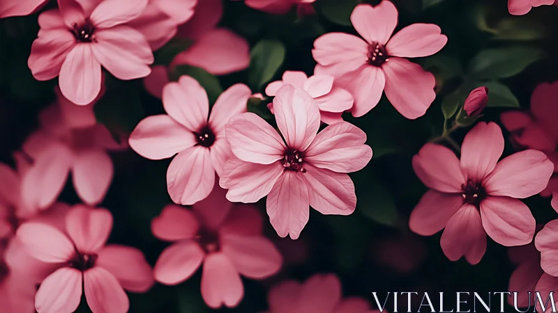 Pink Petals Dancing in Light.
