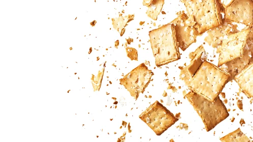 Golden Crackers Creating a Delightful Crumbly Scene