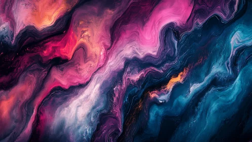 Nebula Tides of Magenta and Teal in Cosmic Drift Dream.