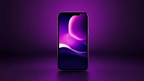 Modern Smartphone Display Neon Gradient Wallpaper.