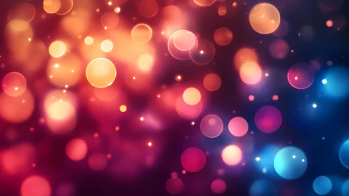 Vibrant abstract bokeh lights background with colorful gradient effect.