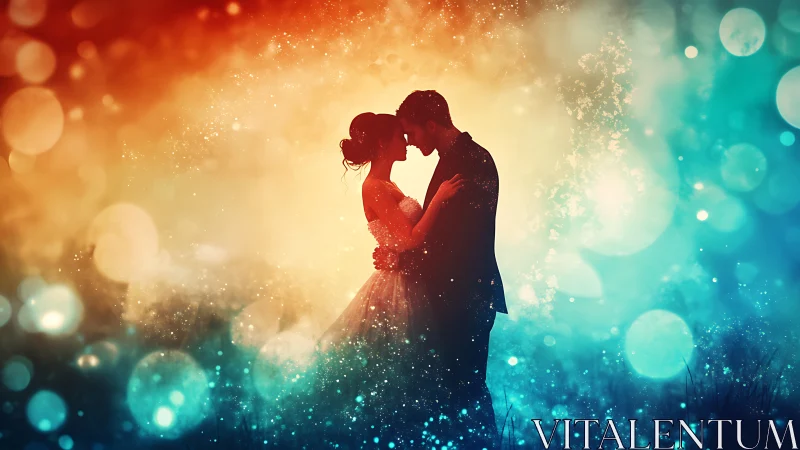 Embracing Love: A Glowing Moment of Connection.