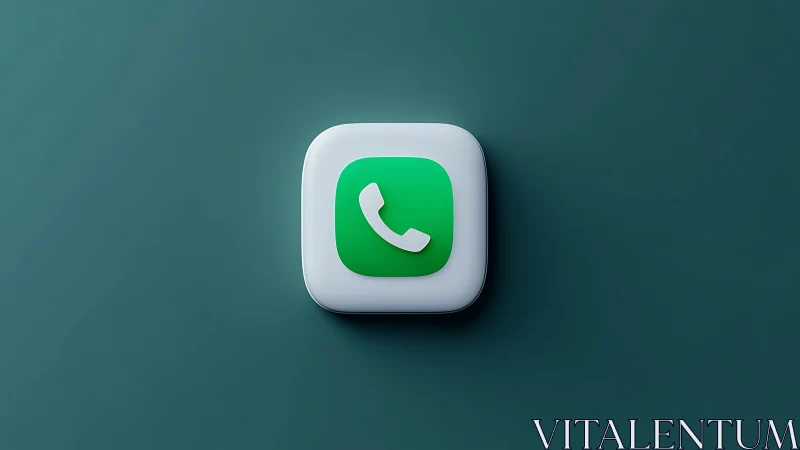 Phone icon rendered with white frame on teal background