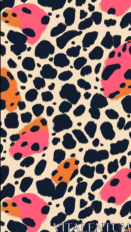 Vibrant Animal Print Pattern With Bold Neon Colors.