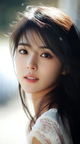 Sunlit gaze lingering softly in a serene summer hush.