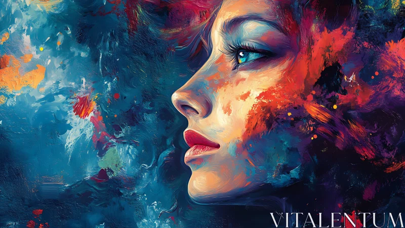Color-drenched portrait lets a dreamy gaze light the cosmos