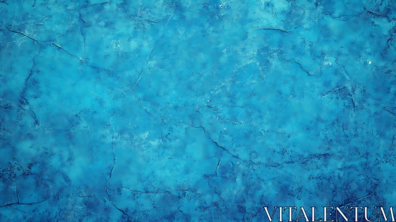 Textured blue surface with subtle cracks and mottled tone.