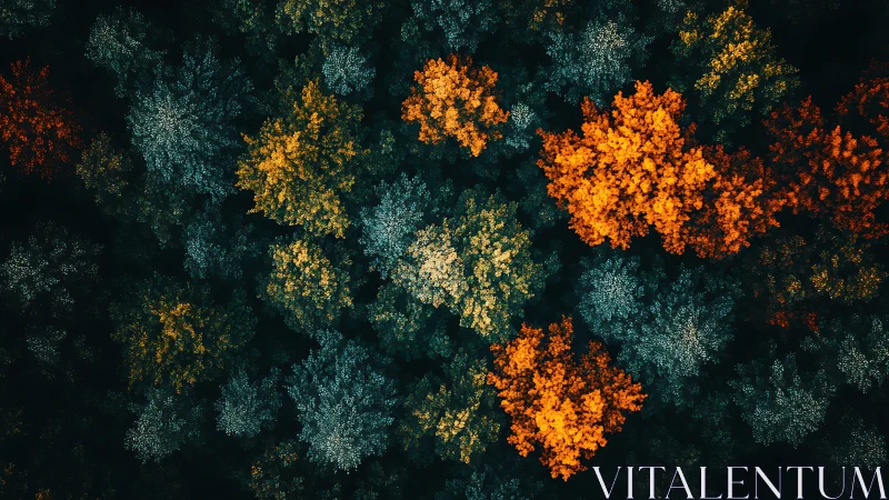 Forest canopy paints bright constellations in shifting seasons