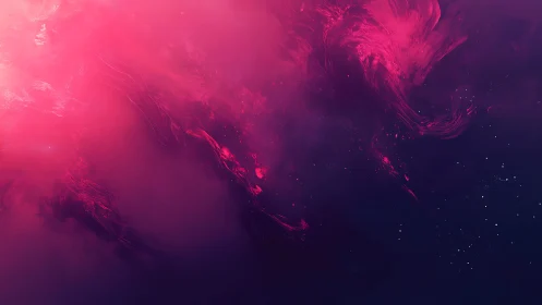 Vivid Pink and Purple Abstract Digital Art with Cosmic Style.