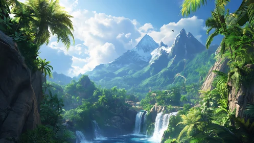 Majestic Mountains and Tropical Paradise Unite