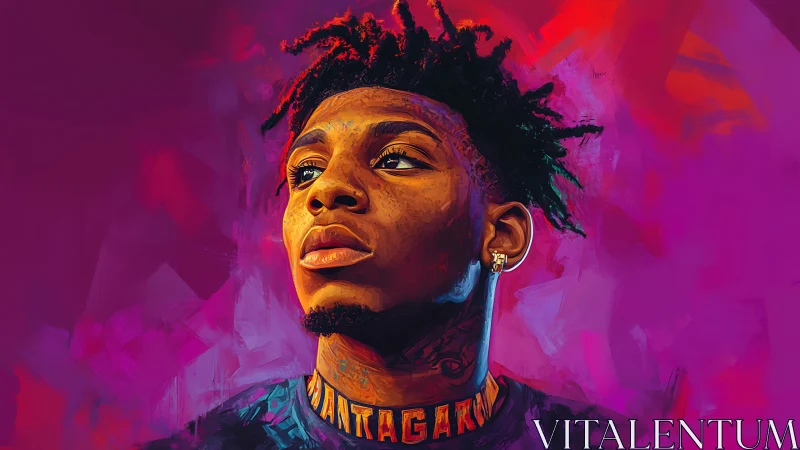 Bold portrait celebrates confident youth in vivid neon color