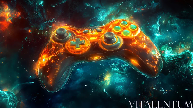 Inferno Controller: Where Fire Meets Pixel Adventure.