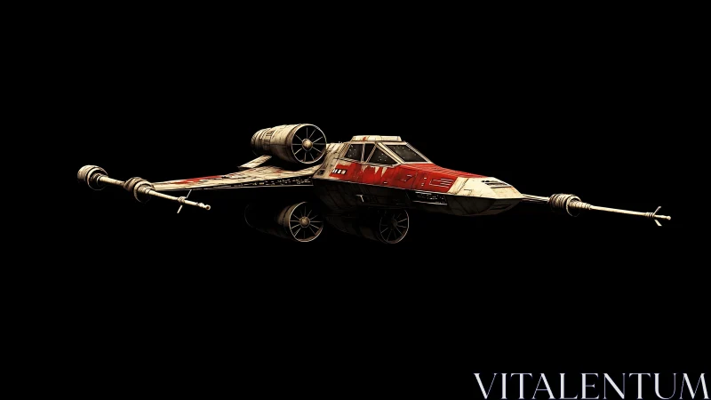 Starfighter render shows single spacecraft on black background