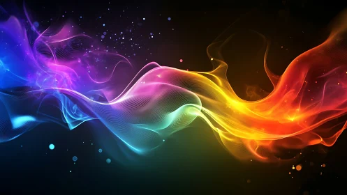 Prismatic nebula ribbons dancing across the digital void.