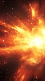 Radiant Light Burst Explosion Energy Waves