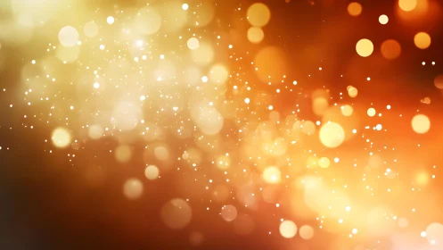 Warm golden bokeh abstract background with glowing light circles.
