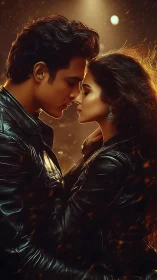 Two Hearts, One Golden Moment of Connection.