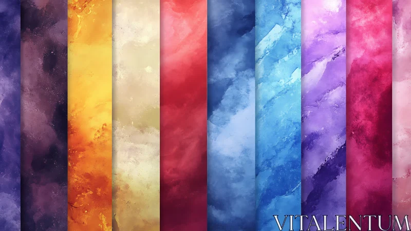 Aurora paint columns marching in a prismatic cloud parade.