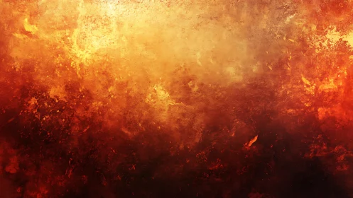 Fiery Abstract Texture With Intense Warm Tones And Grunge Style.