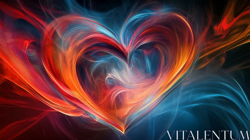 Luminous Heart: Radiant Energy Swirls Converge.