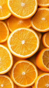 Glowing orange slices arranged in tight citrus pattern.