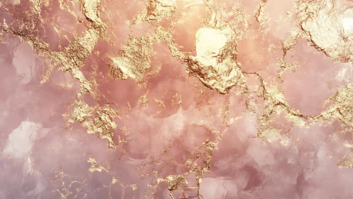 Rosy marble textures shimmer with delicate golden veins.