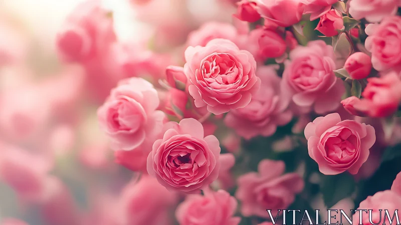 Multibloom Rose Garden Cluster Analysis: Shallow Depth Composition