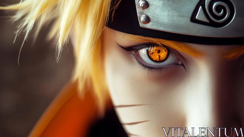 Close cropped portrait shows stylized anime character face