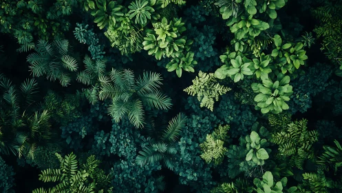 Discover a Lush Canopy of Tropical Plants From Above