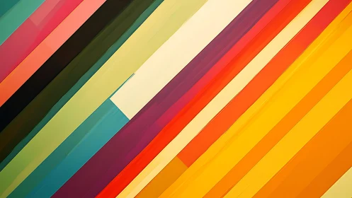 Bold Diagonal Stripes Abstract Art with Vibrant Colors.