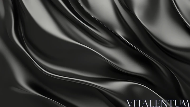 Black metallic surface with folded wave-like contours.