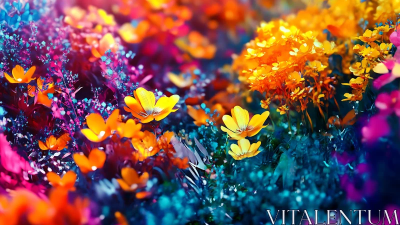 Chromatic Floral Matrices: Luminescent Depth-Field Botanical Composite.