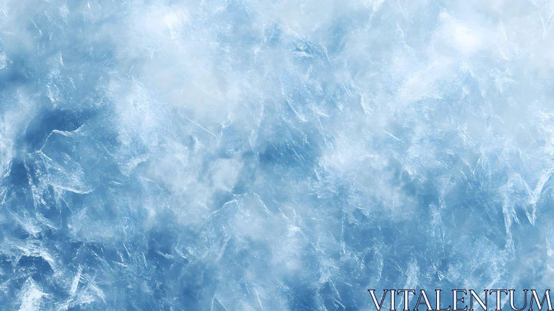 Abstract frosty ice texture background in cool blue tones.