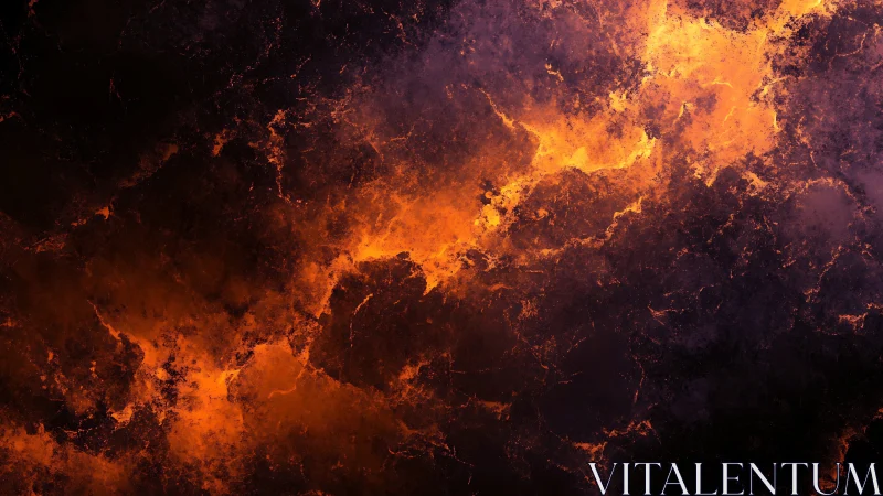 Incandescent Lava Flow Texture with Dynamic Thermal Radiation Patterns