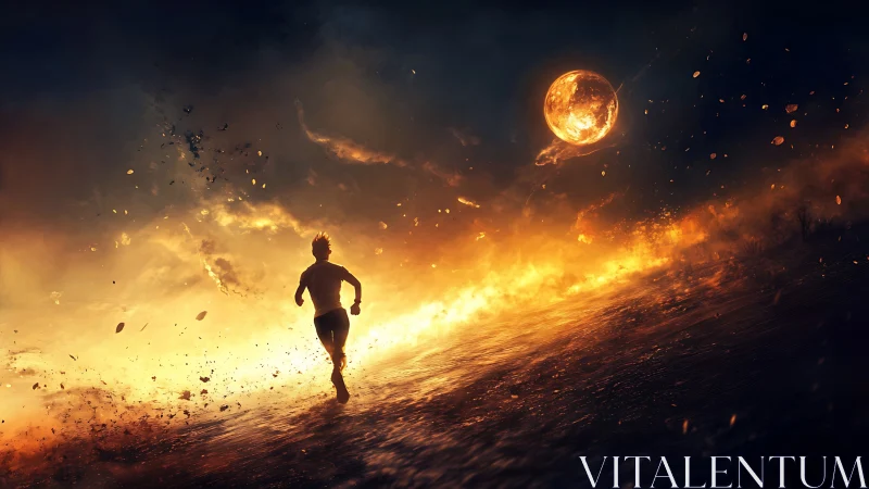Solstice Runner Races Through Cosmic Inferno