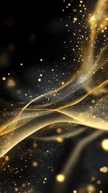 Golden stardust rivers swirling through velvet nightfall.