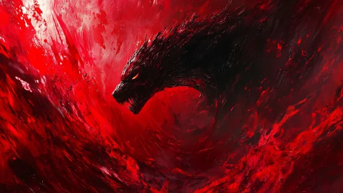 Kaiju vortex profile in high-saturation crimson turbulence.
