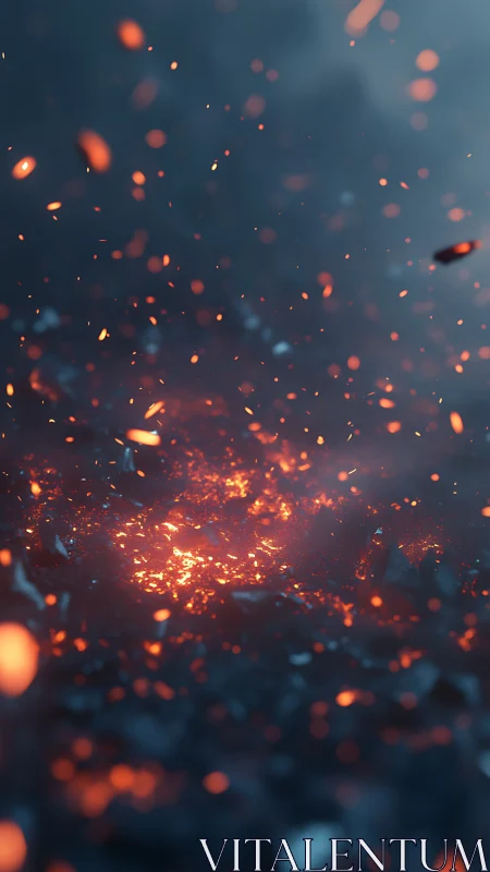 Dancing Embers Rise Through Twilight.