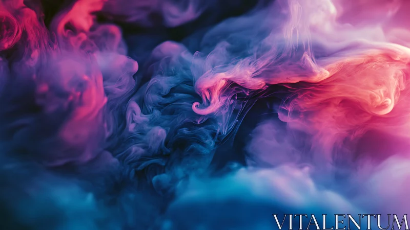 Colored smoke plumes form layered gradients in soft focus