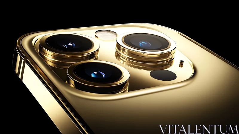 Gold-Plated Camera Module Array: Luxury Smartphone Photography System.