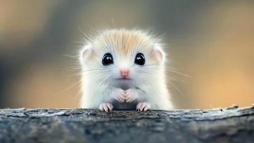 Tiny desert mouse leans forward and quietly steals the scene