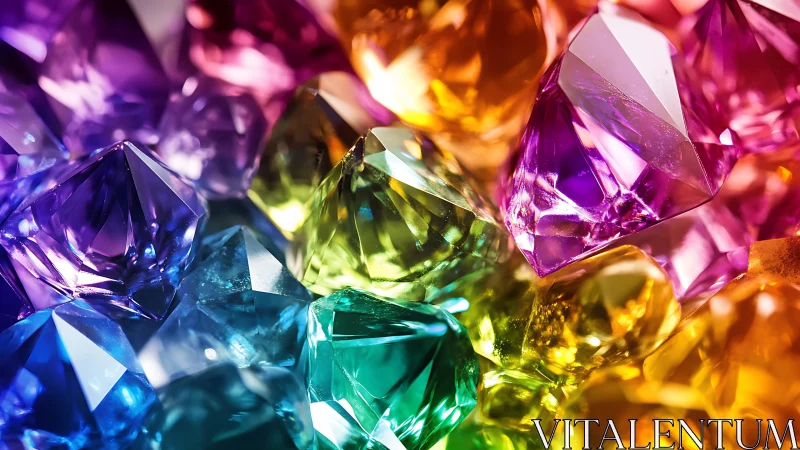 Rainbow-bright crystal gems glowing with playful light.