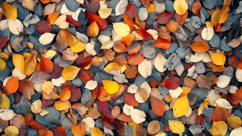 Autumn leaves create a vivid carpet of seasonal color