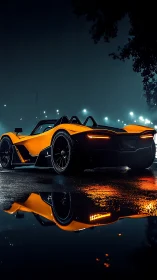Nocturnal supercar profile in cinematic photoreal rendering.