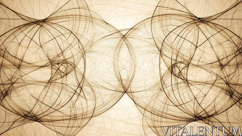 Gentle sepia spirals tracing a calm geometric whisper.