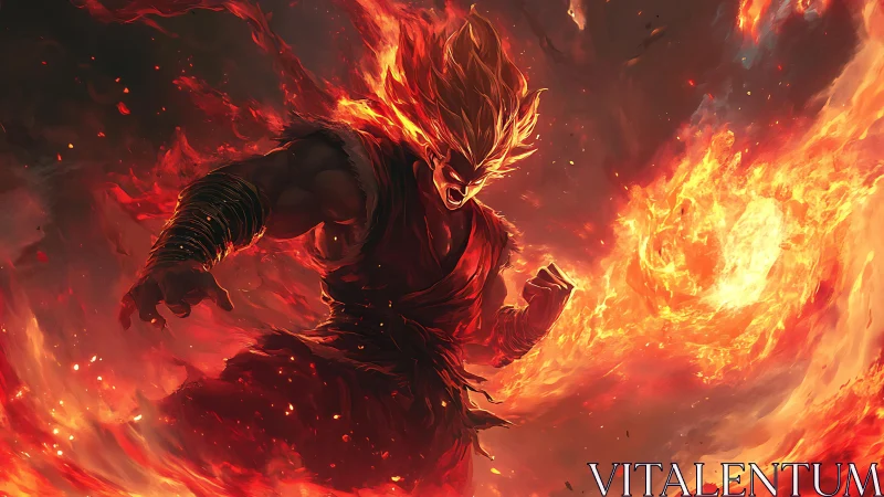 Volcanic energy fighter channeling incandescent plasma storm.