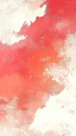 Coral and white abstract wash blends soft textured gradients