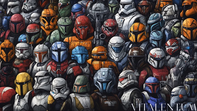 Helmets hum together as a galaxy of warriors crowds close