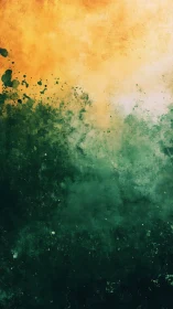 Sun-drenched ochre melts into deep forest green drift.