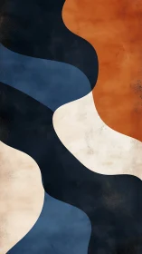 Curved color rivers drift through a textured twilight field